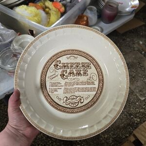Vintage Cheesecake Recipe Plate